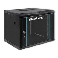 QOLTEC Serverski ormar 54463 / 19", 9U, 600x500x450 mm, staklena vrata, crni